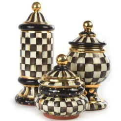 Courtly Check Ceramic Globe Canister
