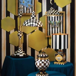 Courtly Check Ceramic Globe Canister