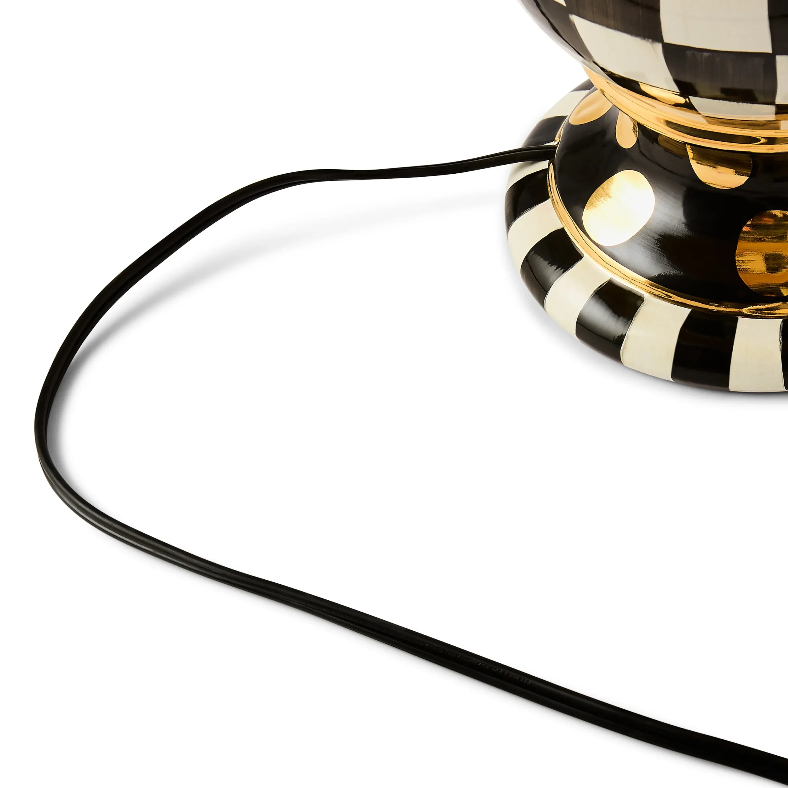 Courtly Check Ceramic Globe Lamp