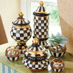 Courtly Check Ceramic Groovy Canister