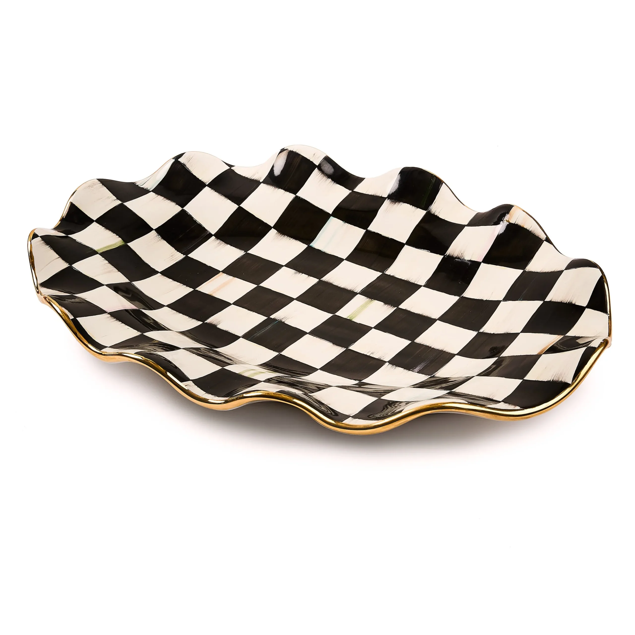 Courtly Check Ceramic Large Serving Platter