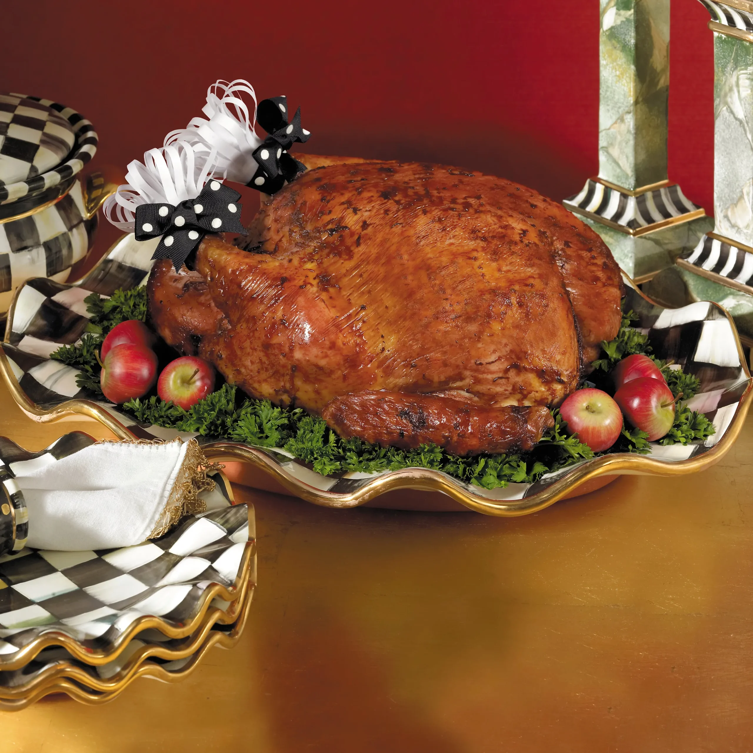 Courtly Check Ceramic Large Serving Platter