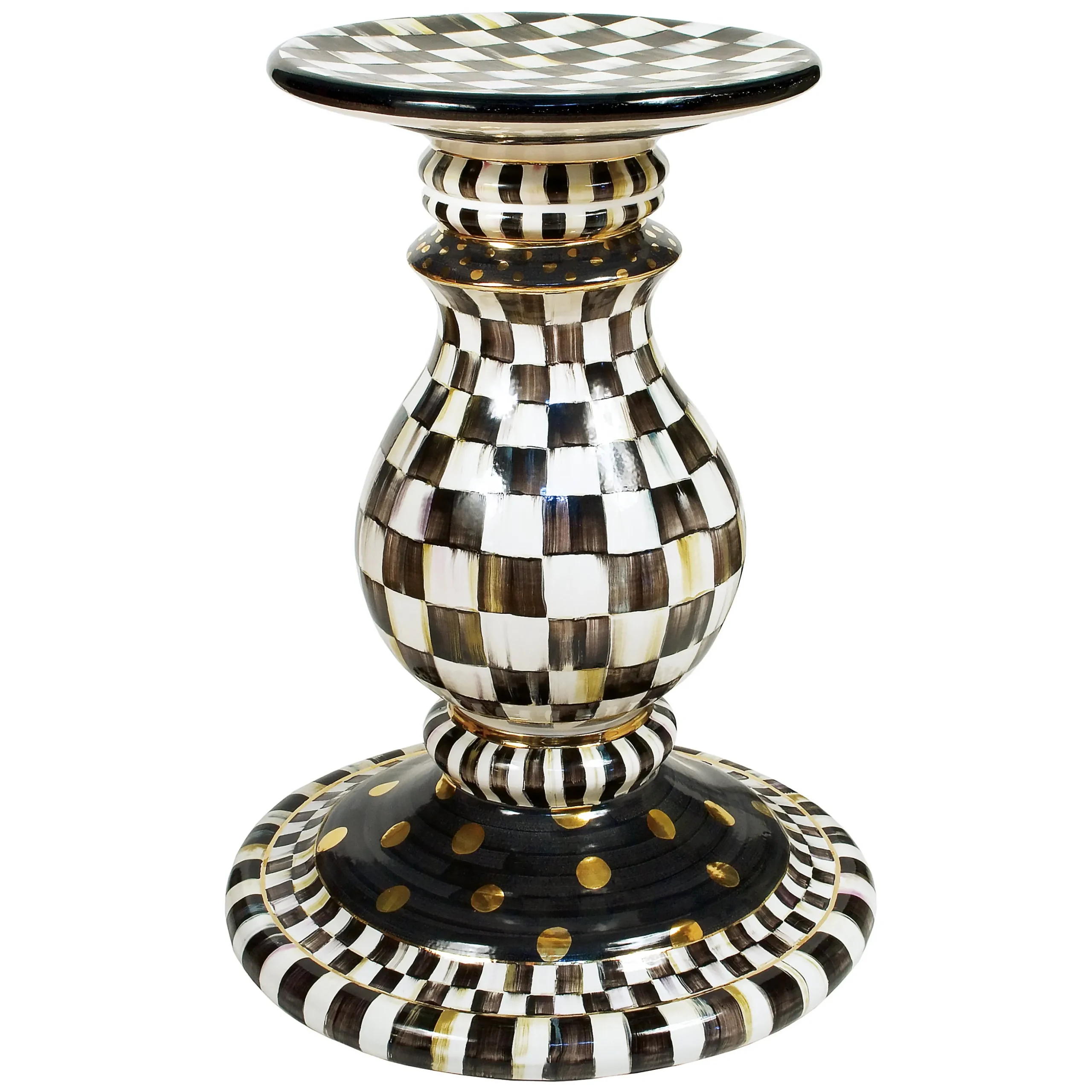 Courtly Check Ceramic Pedestal Table Base