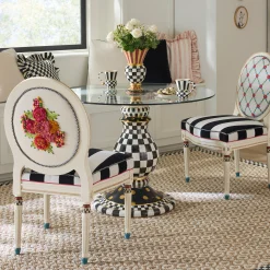 Courtly Check Ceramic Pedestal Table Base