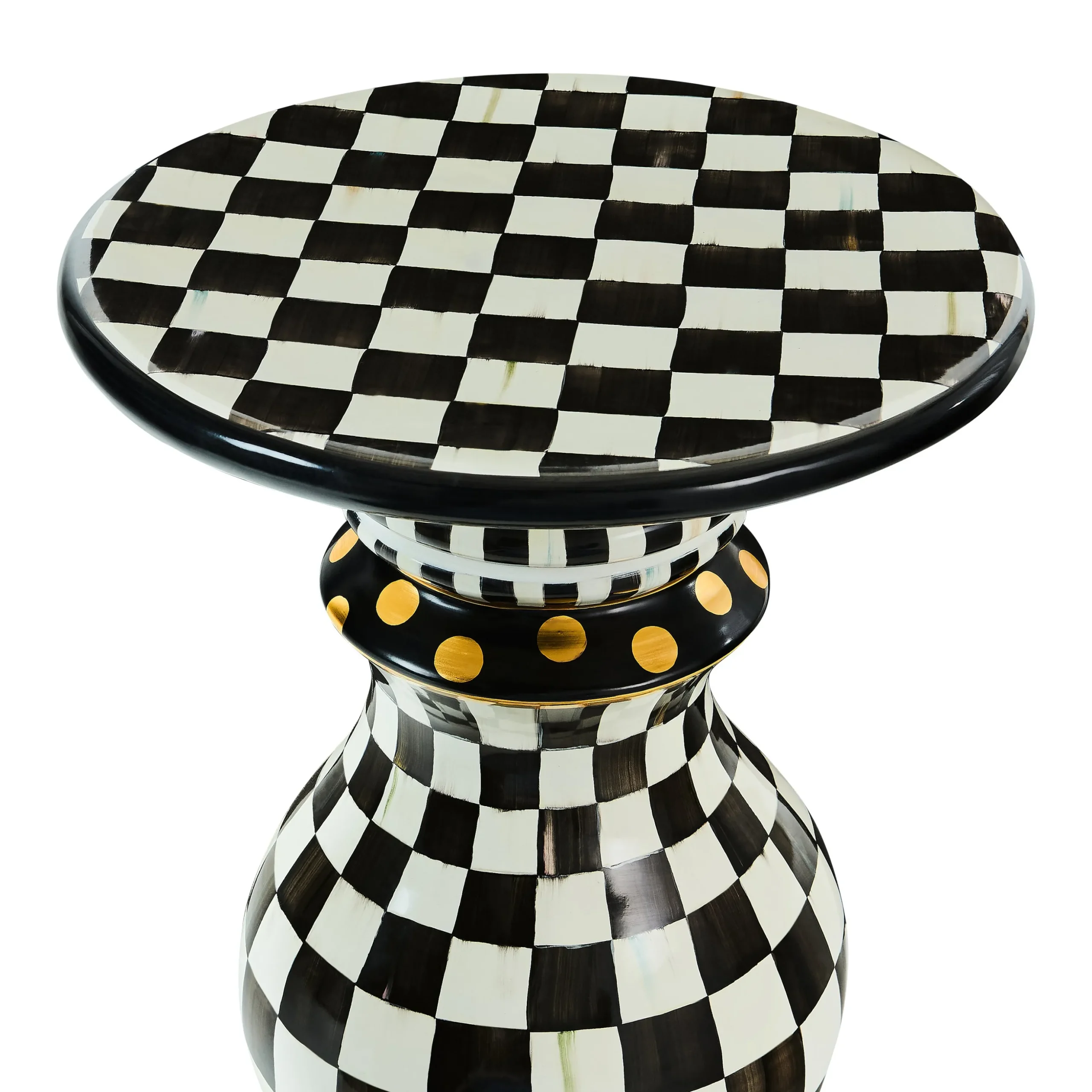 Courtly Check Ceramic Pedestal Table Base