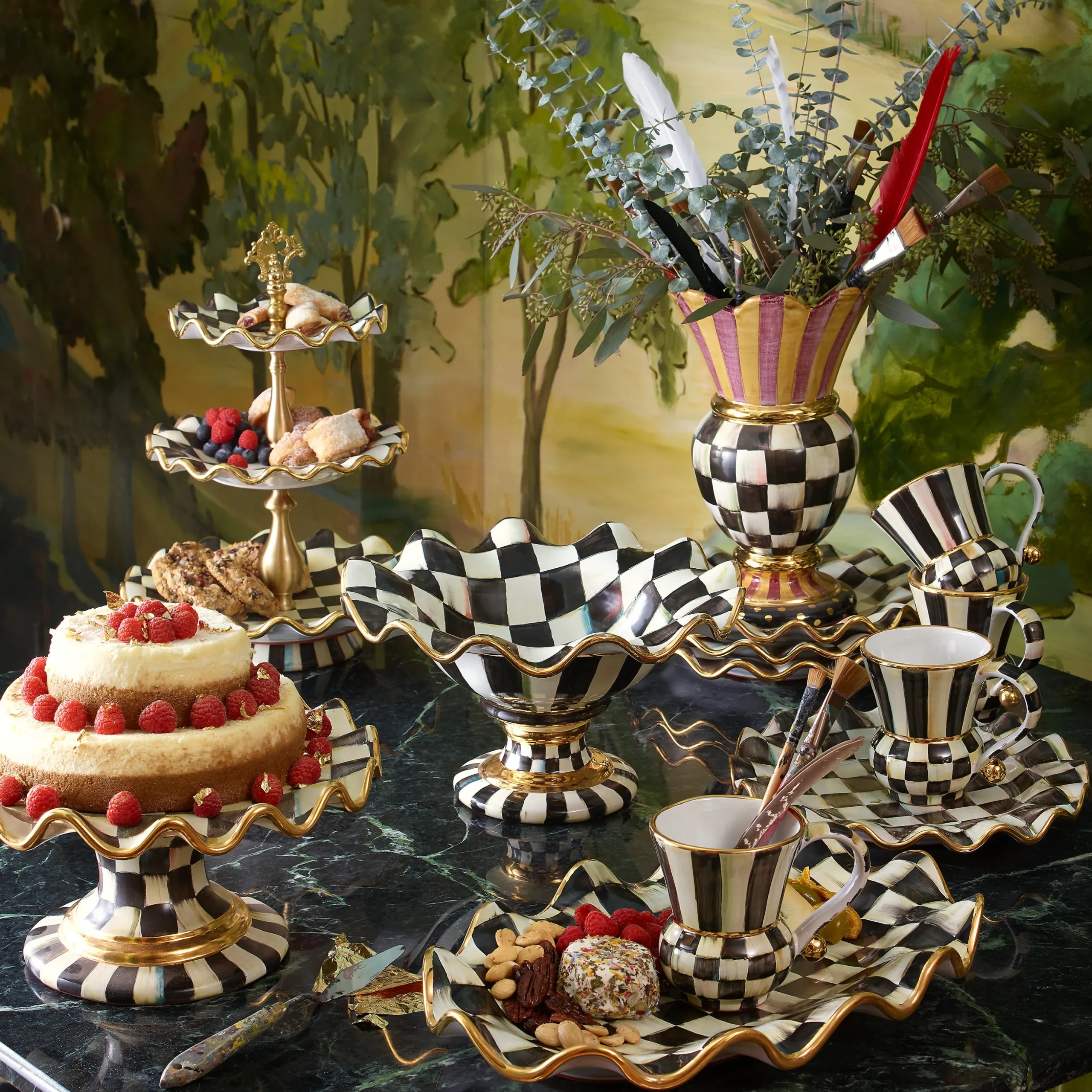 Courtly Check Ceramic Serving Platter