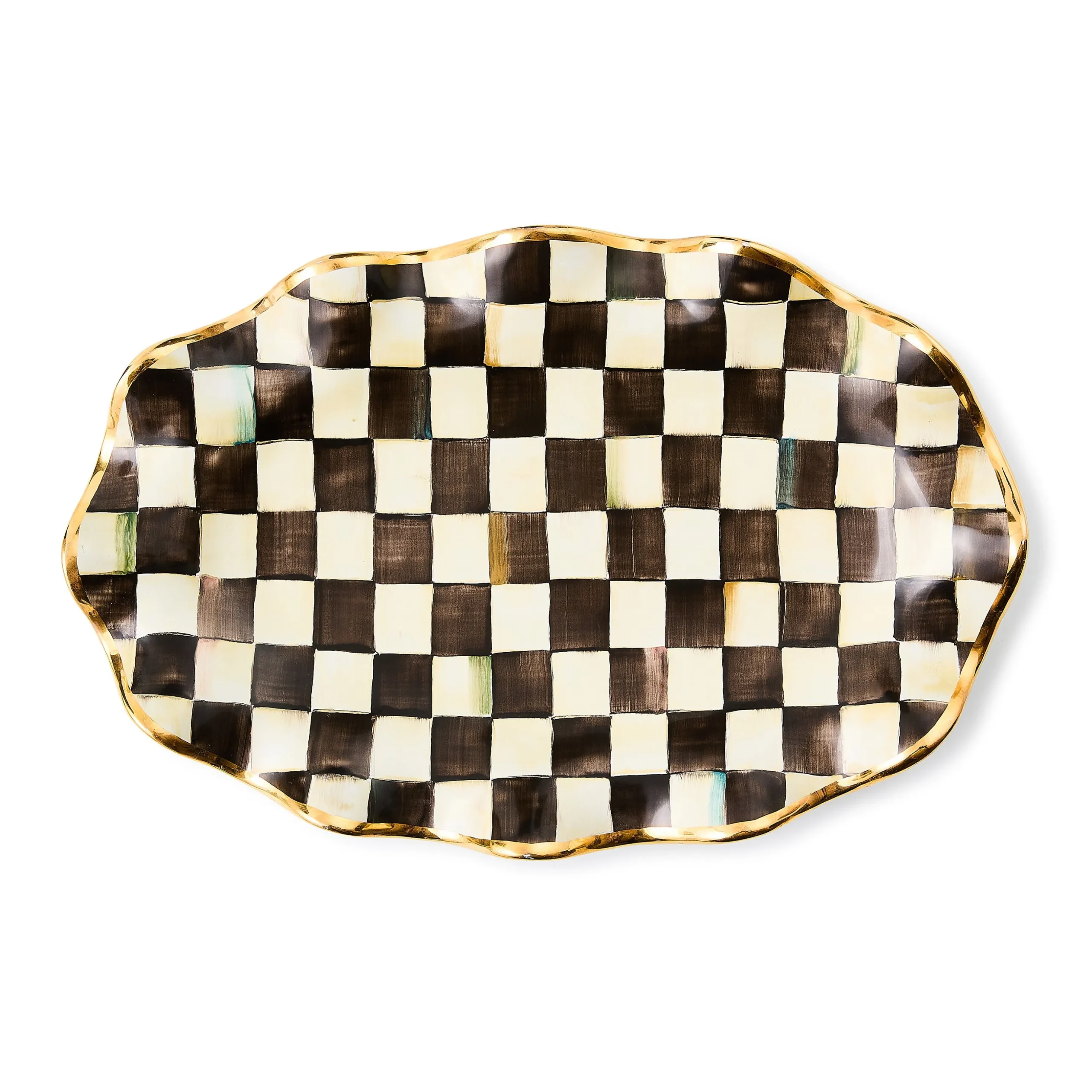 Courtly Check Ceramic Serving Platter