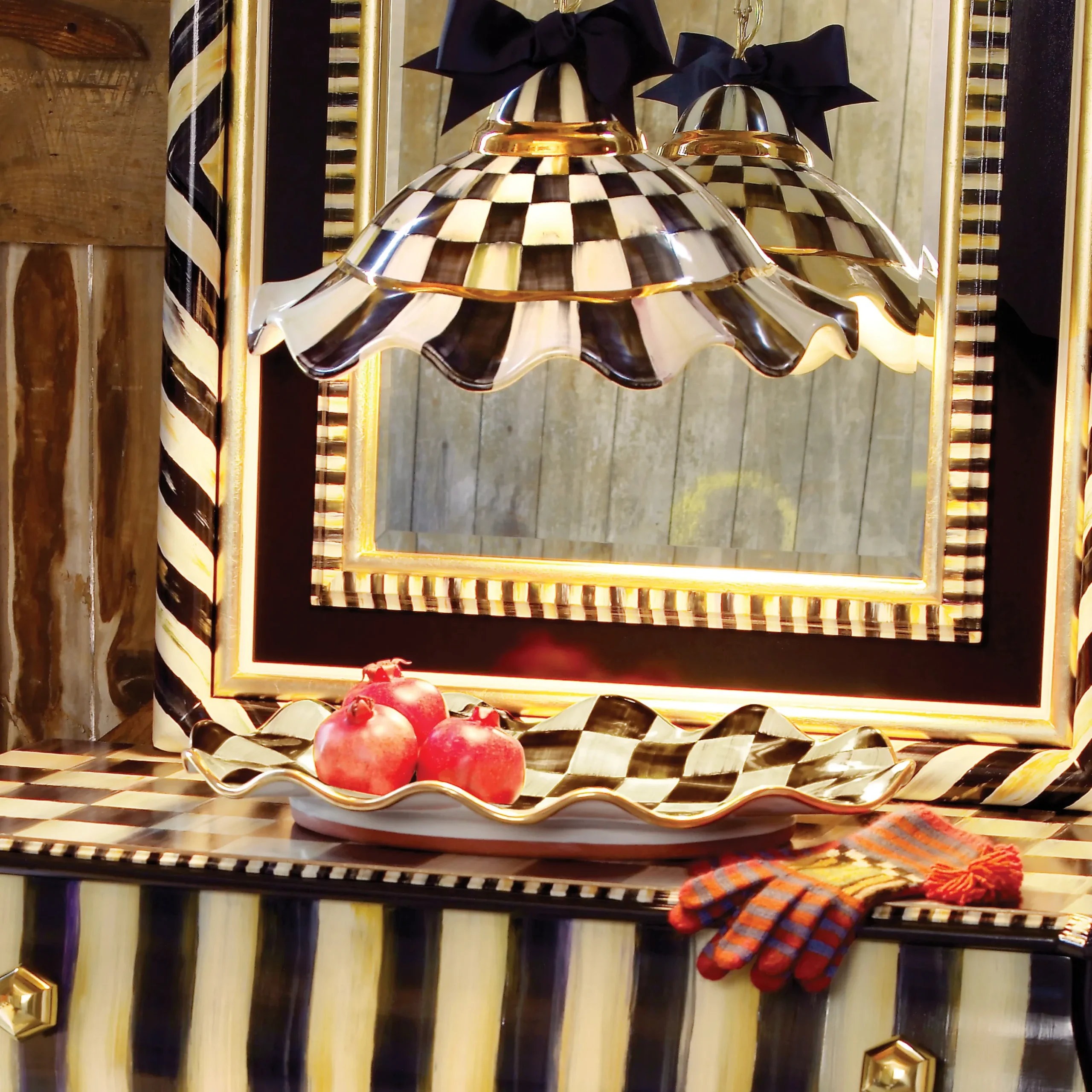 Courtly Check Ceramic Serving Platter