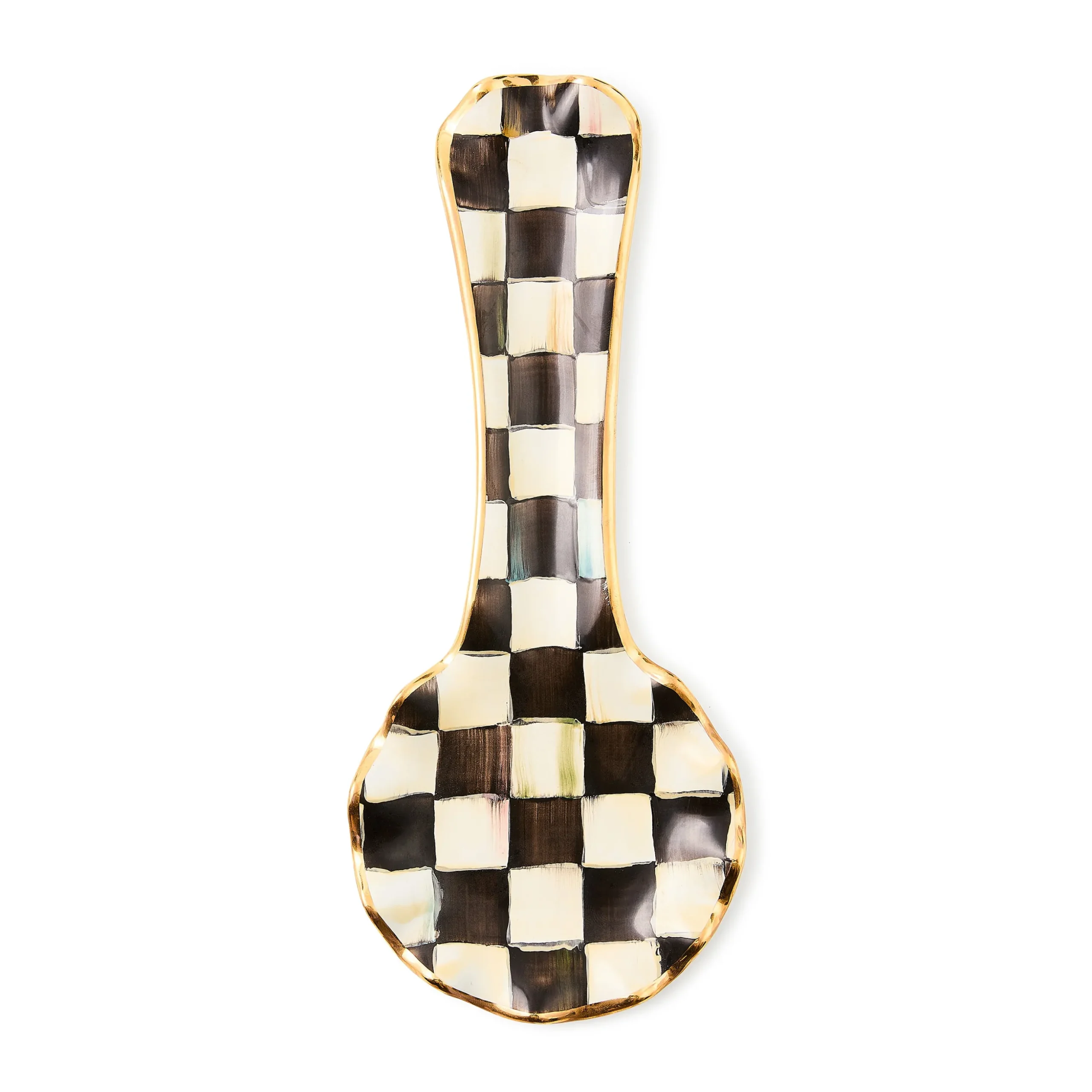 Courtly Check Ceramic Spoon Rest