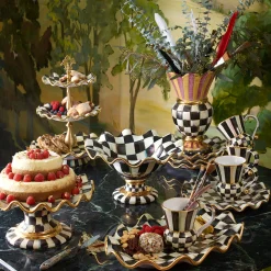 Courtly Check Ceramic Three Tier Sweet Stand