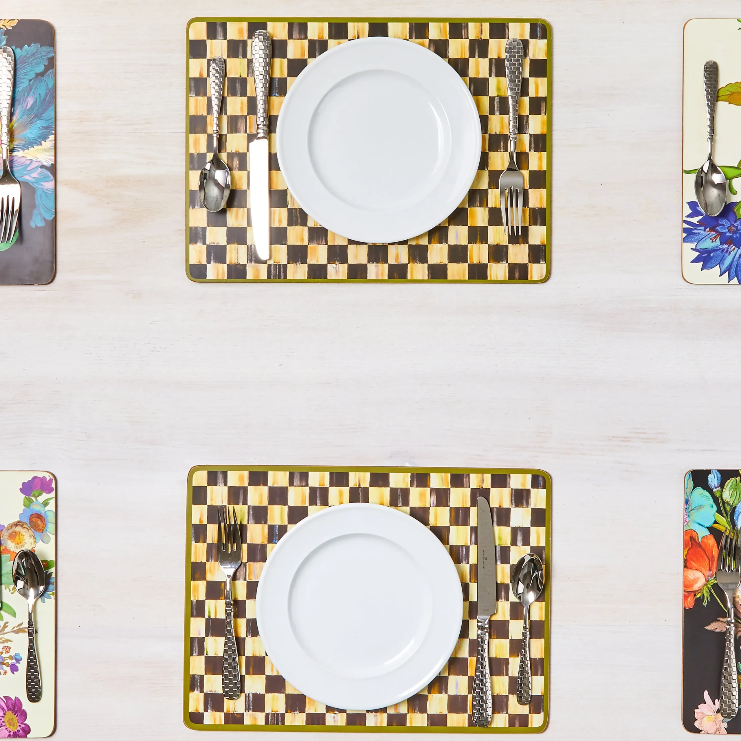 Courtly Check Cork Back Placemats, Set of 4