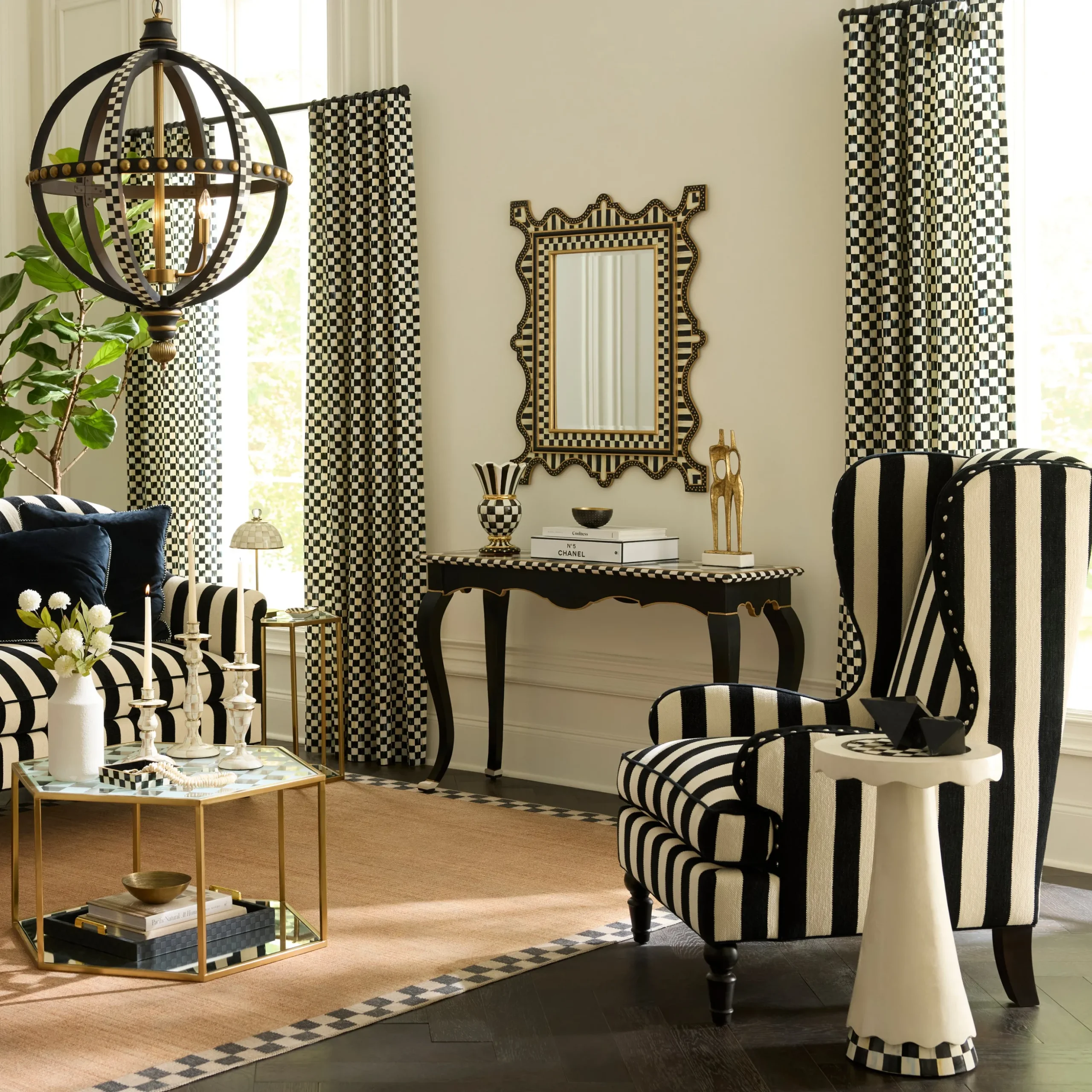Courtly Check Curtain Panel