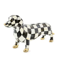 Courtly Check Dachshund Figurine