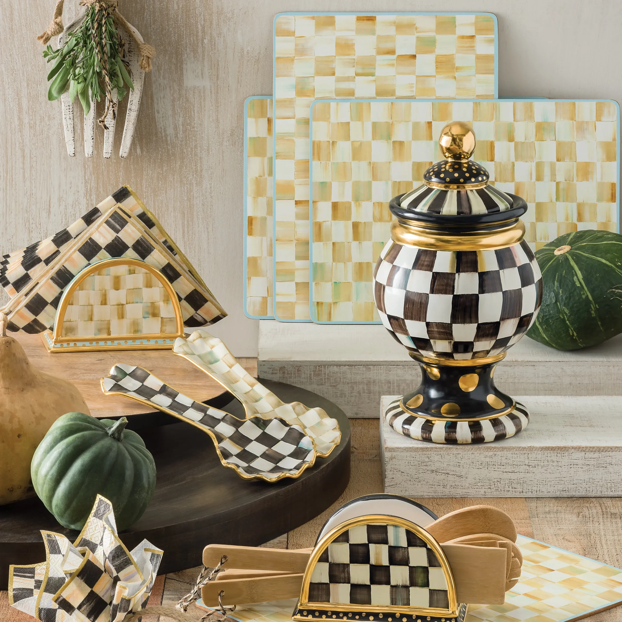 Courtly Check Dinner Paper Napkins