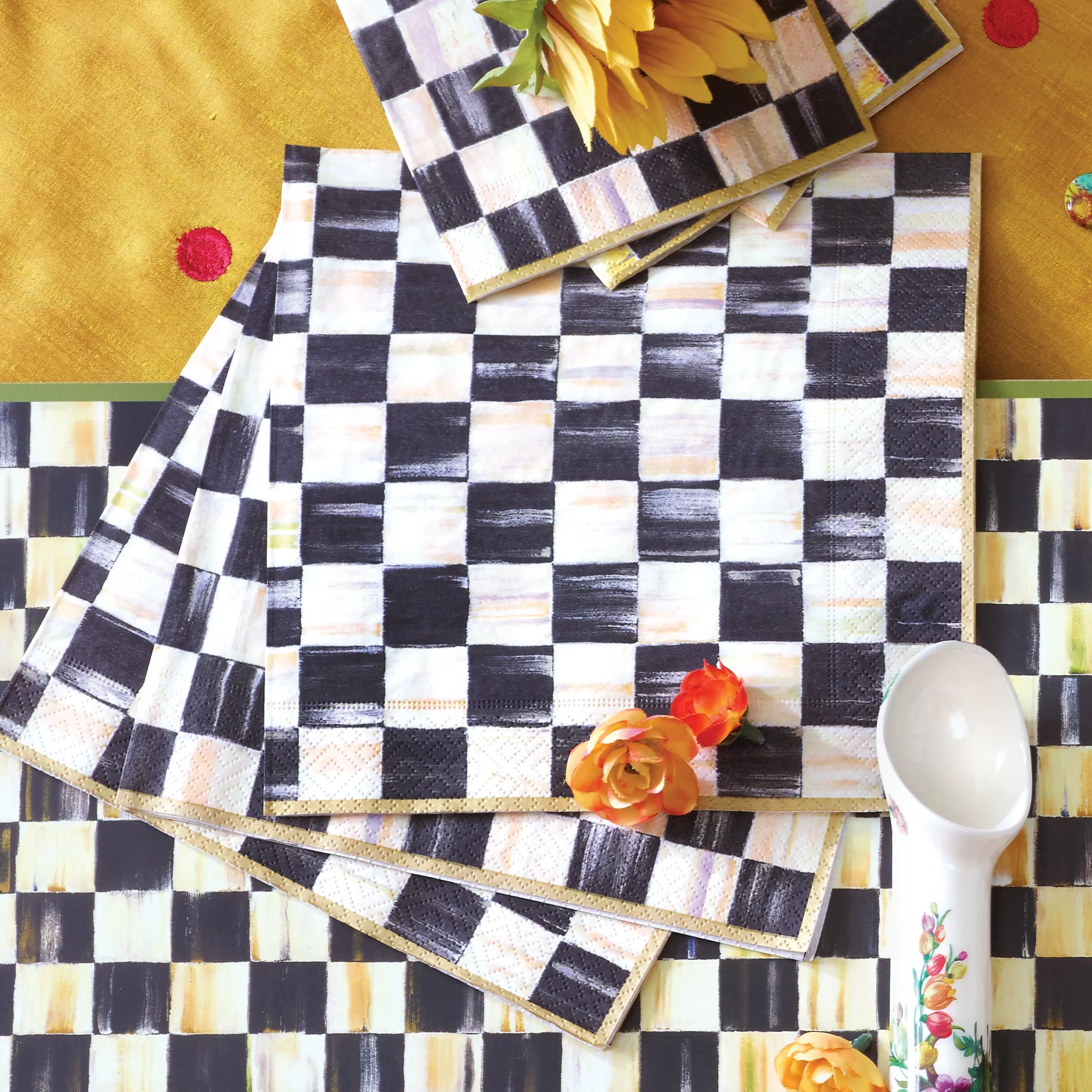 Courtly Check Dinner Paper Napkins