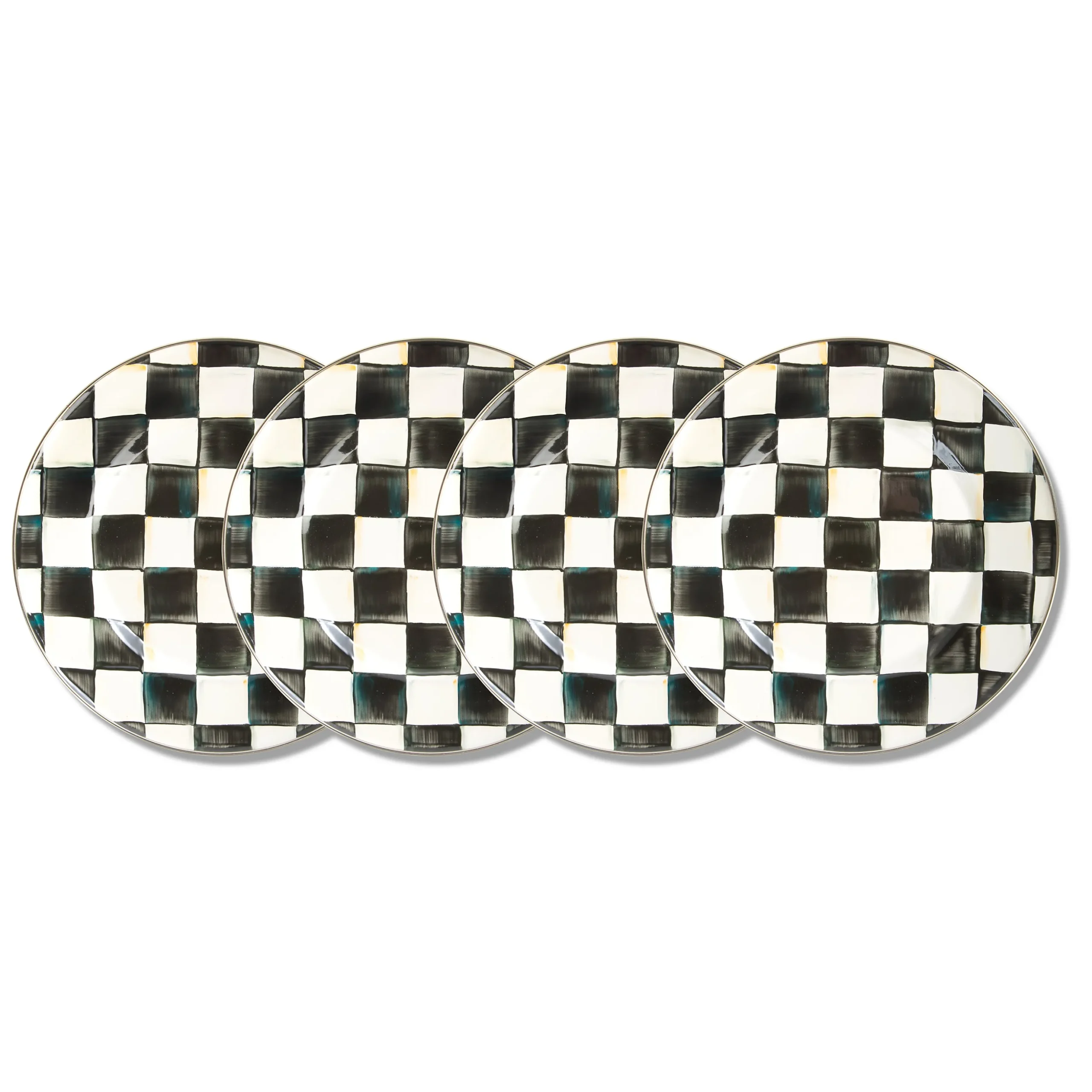 Courtly Check Dinner Plates, Set of 4