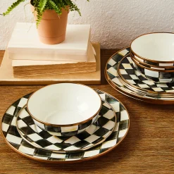 Courtly Check Dinnerware 12pc Complete Set