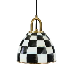 Courtly Check 8" Dome Pendant Lamp