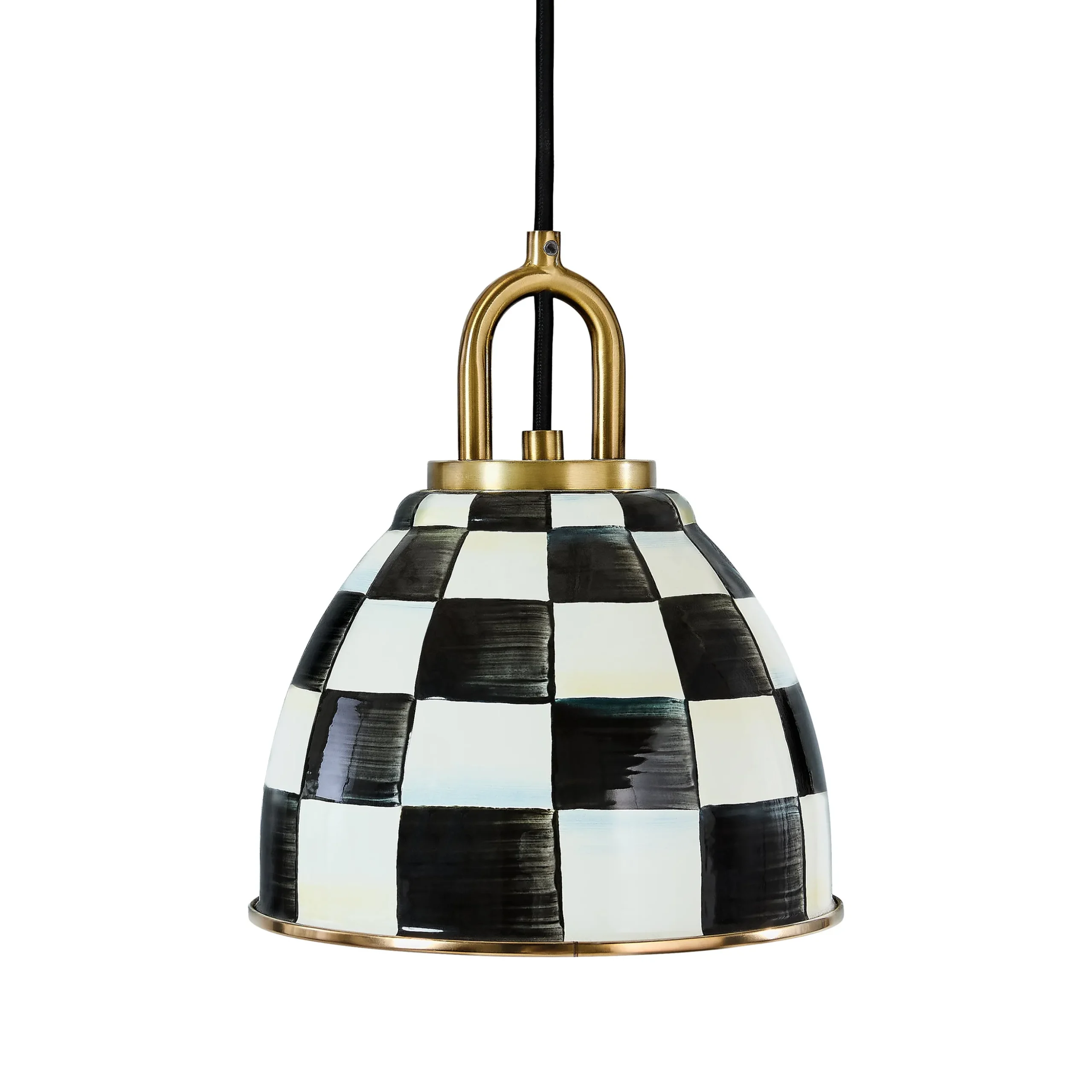 Courtly Check 8" Dome Pendant Lamp