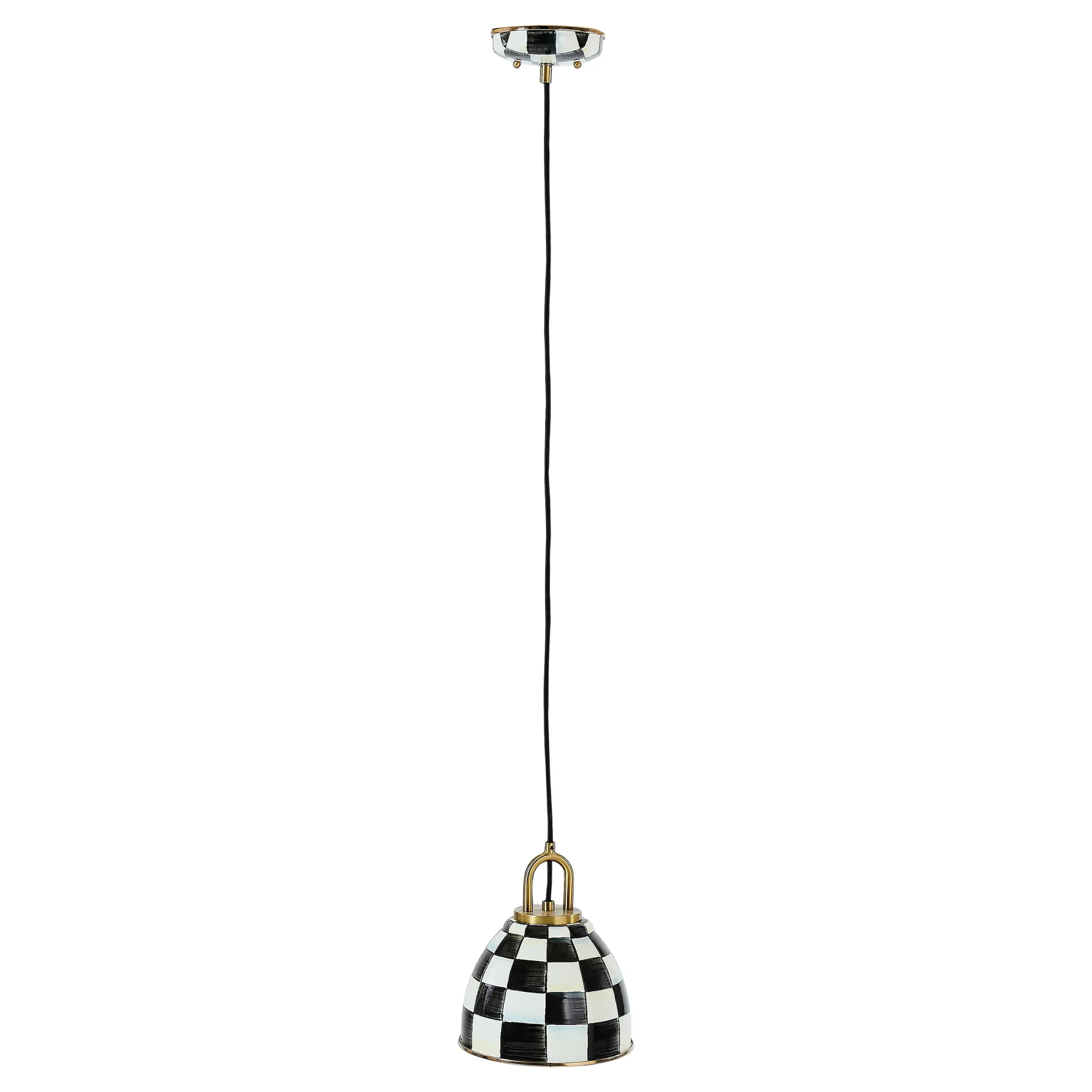 Courtly Check 8" Dome Pendant Lamp