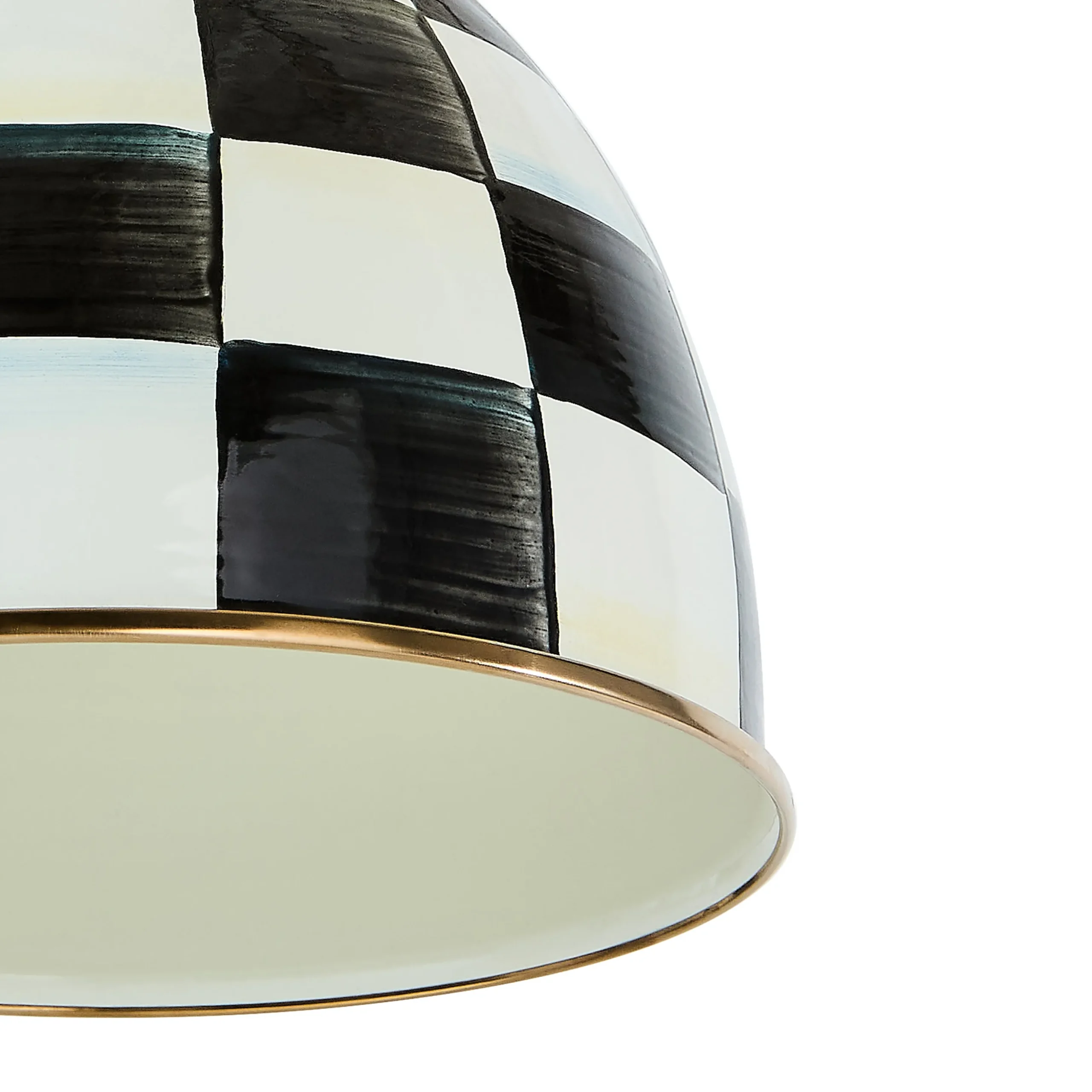 Courtly Check 8" Dome Pendant Lamp
