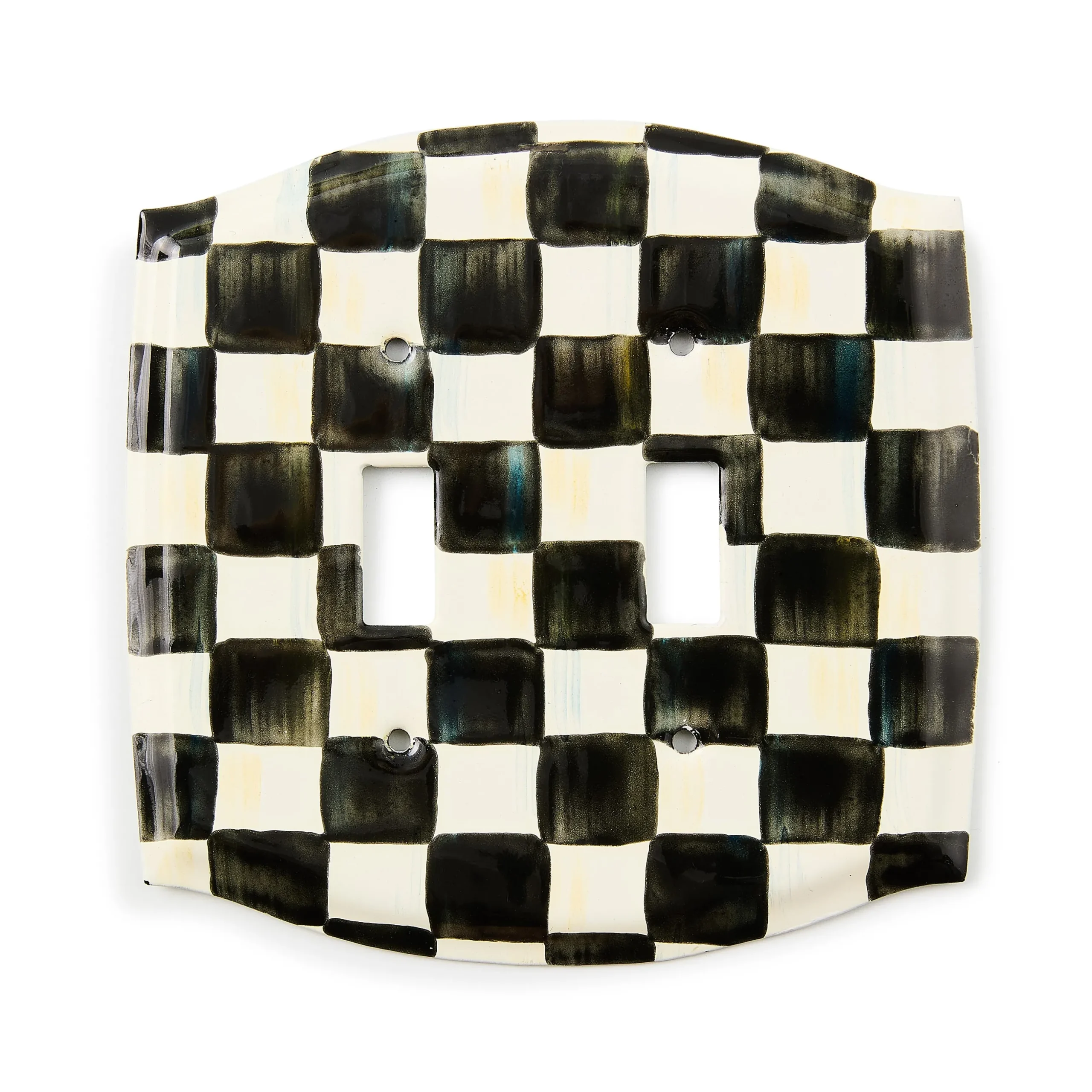 Courtly Check Double Toggle Switch Plate