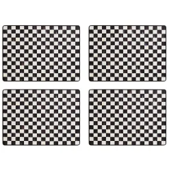 Courtly Checked Cork Back Placemats, Set of 4
