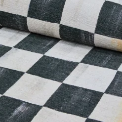 Courtly Checkered 5' x 7'6" Washable Rug