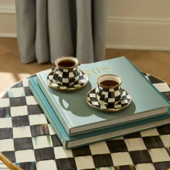 Courtly Check Espresso Cup & Saucer Set