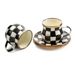 Courtly Check Espresso Cup & Saucer Set