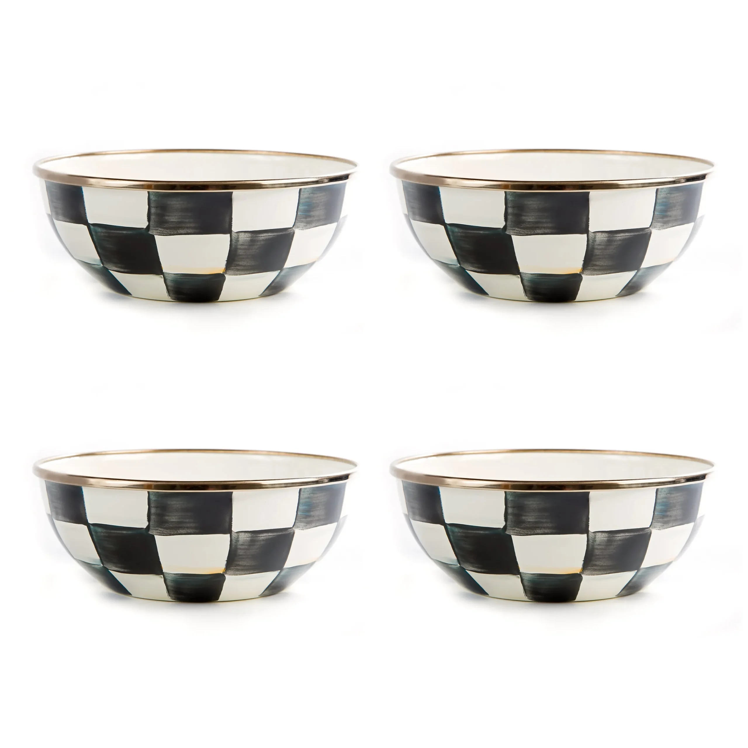 Courtly Check Everyday Bowls, Set of 4