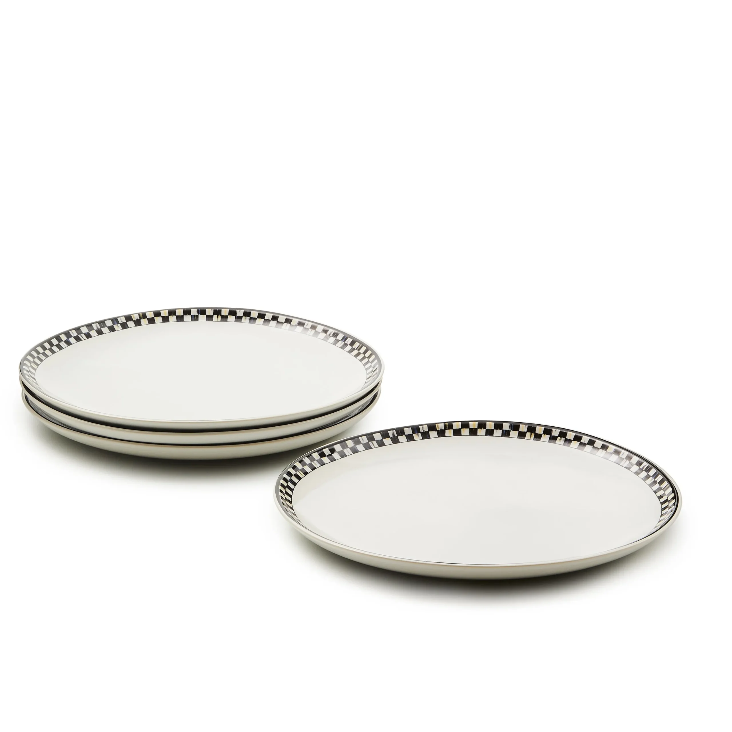 Courtly Check Everyday Dinner Plates, Set of 4