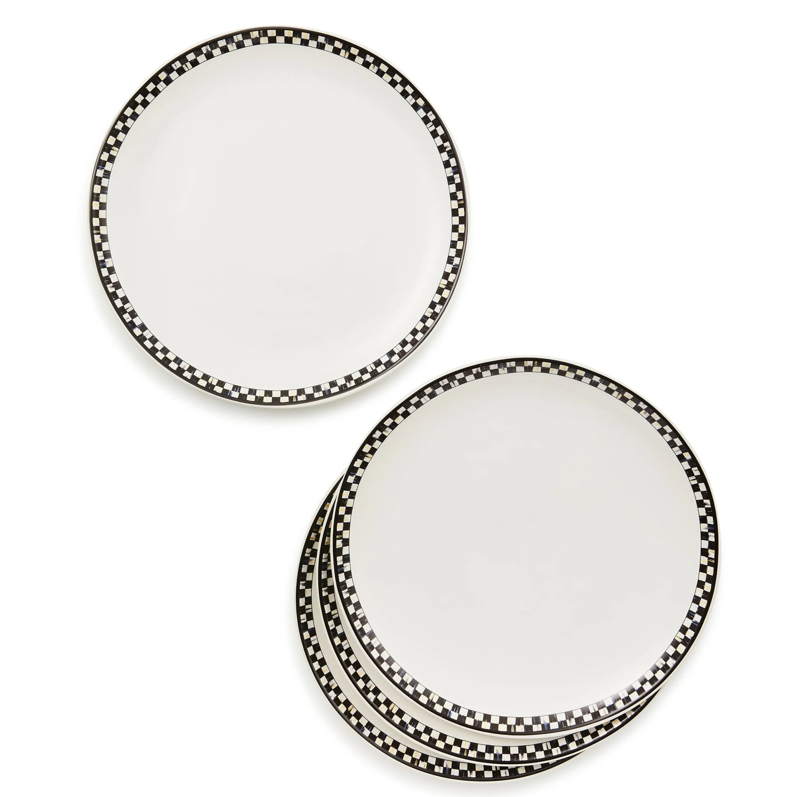 Courtly Check Everyday Dinner Plates, Set of 4