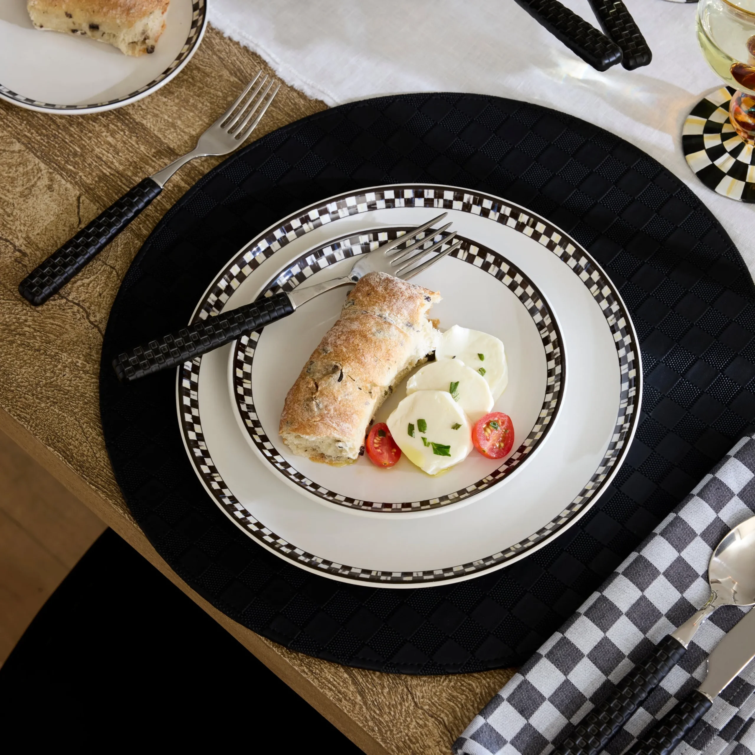 Courtly Check Everyday Dinner Plates, Set of 4