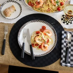 Courtly Check Everyday Dinner Plates, Set of 4