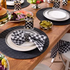 Courtly Check Everyday Dinner Plates, Set of 4