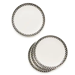 Courtly Check Everyday Lunch Plates, Set of 4