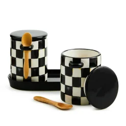 Courtly Check Farmhouse Canisters, Set of 2
