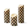 Courtly Check Flameless Candles, Set of 3