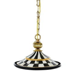 Courtly Check Flared Ceramic Pendant Lamp
