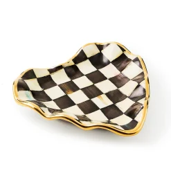 Courtly Check Fluted Heart Plate