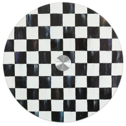Courtly Check Glass Lazy Susan