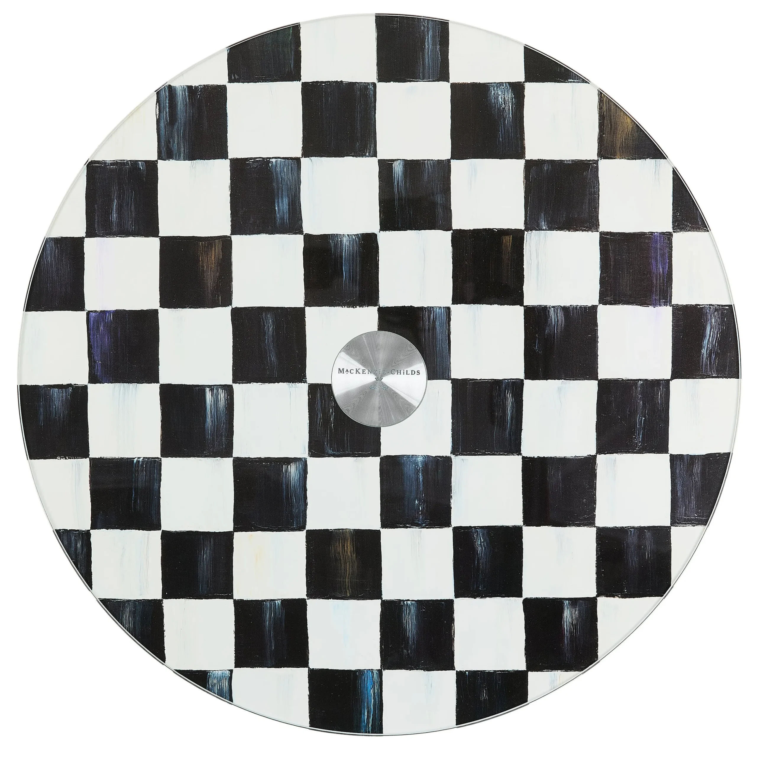 Courtly Check Glass Lazy Susan
