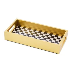 Courtly Check Glass Vanity Tray