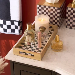 Courtly Check Glass Vanity Tray