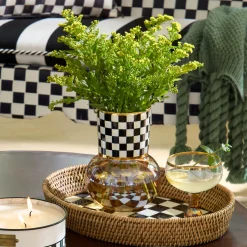 Courtly Check Glass Vase