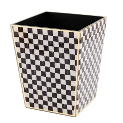 Courtly Check Glass Waste Bin