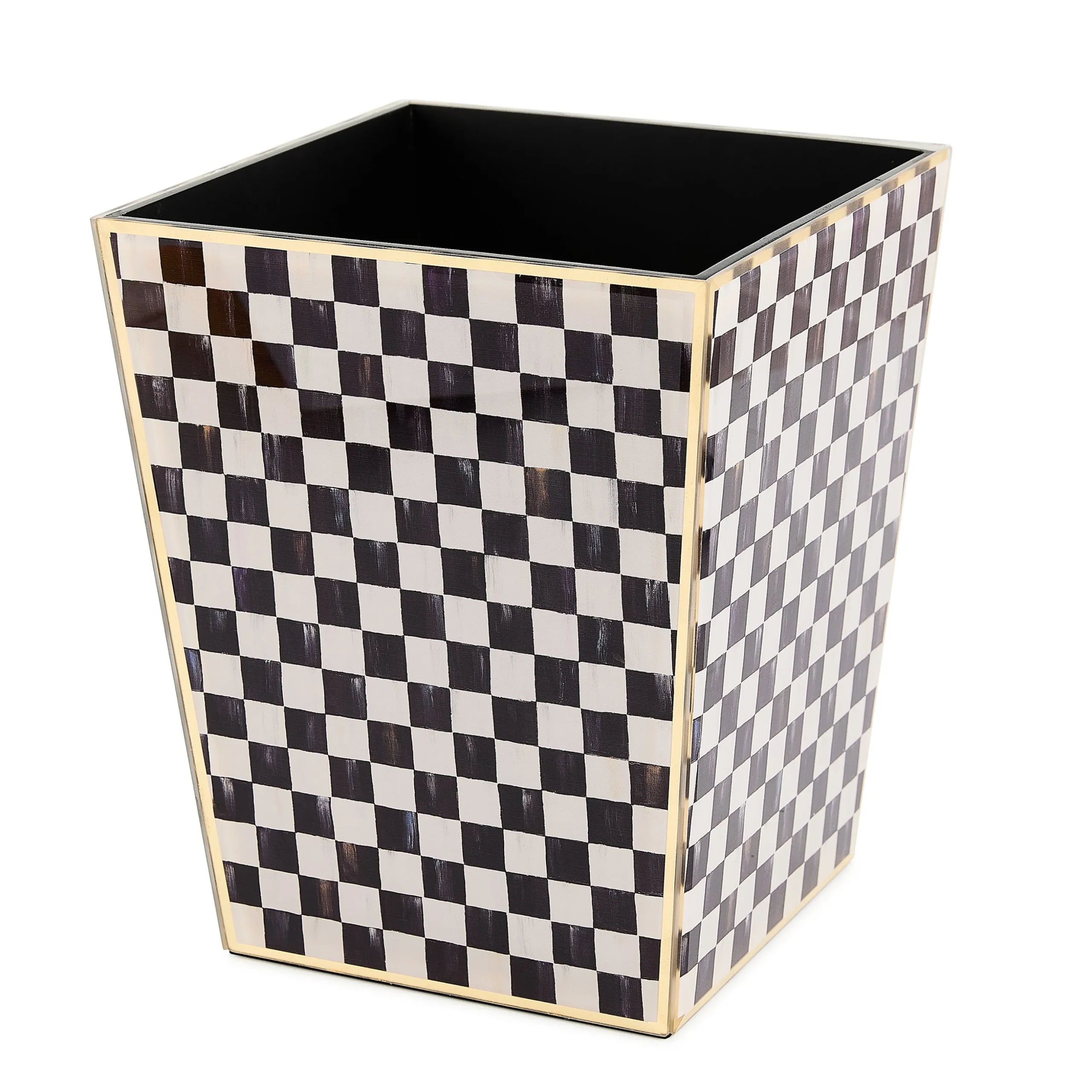 Courtly Check Glass Waste Bin
