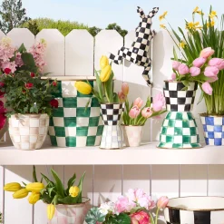Courtly Check Herb Pots, Set of 3