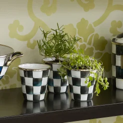Courtly Check Herb Pots, Set of 3